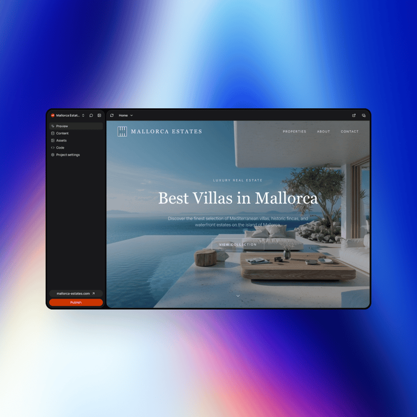 Your website appears instantly